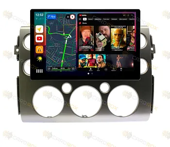 Штатная магнитола Toyota FJ Cruiser 2006-2022 серебро на Android 10, DSP, 4G, IPS, Carplay - Cardrox CD-4130-13 (11-13 дюймов)
