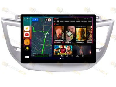 Штатная магнитола Hyundai Tucson 2016-2018 серебро на Android 10, DSP, 4G, IPS, Carplay - Cardrox CD-4030-13-G (11-13 дюймов)