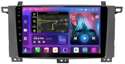 Штатная магнитола для Toyota Land Cruiser 100 2002-2007 кондиционер, цвет серебро на Android 13, QLED/2K, 4G - FarCar S500 Plus (457/1234M кондей серебро)