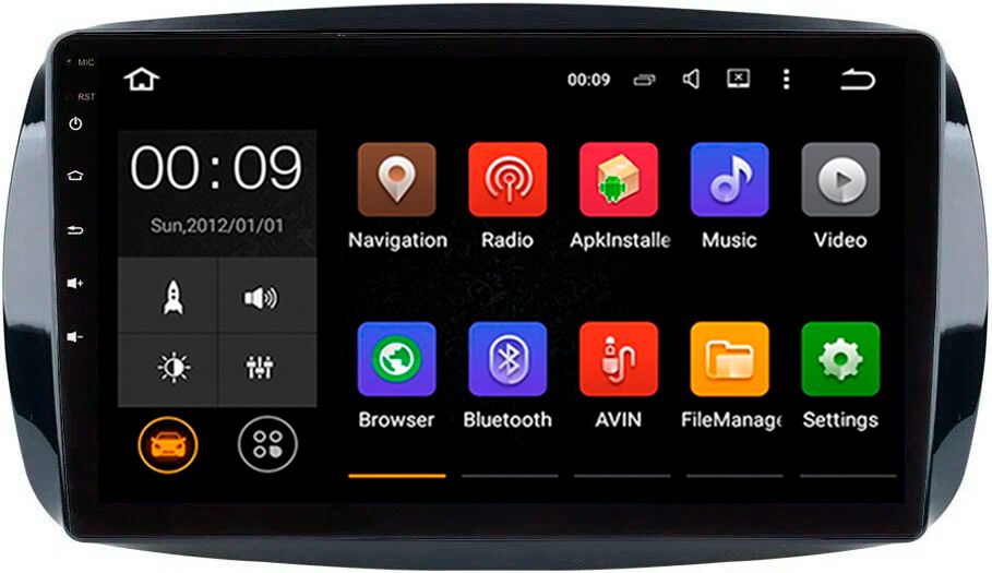 Штатная магнитола Roximo 4G (2K) RX-2509 для Smart Fortwo 3, Forfour 2, 2014-2022(Android 13)