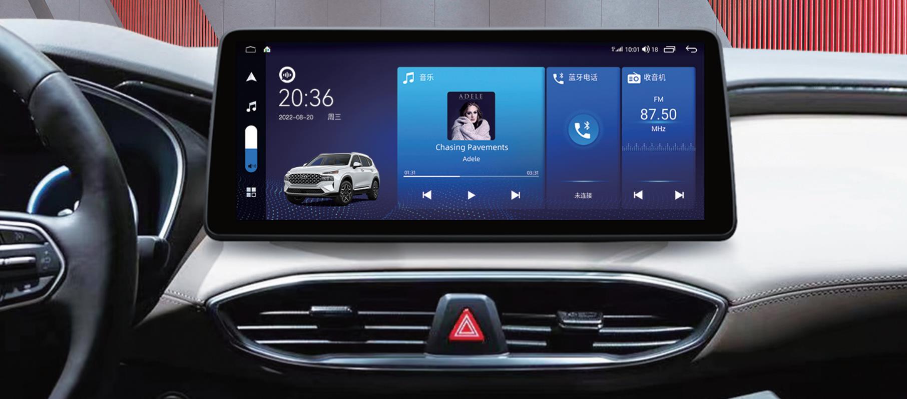 Магнитола для Hyundai Santa Fe 2018-2021 на Android 12 - Carmedia HP-H1201