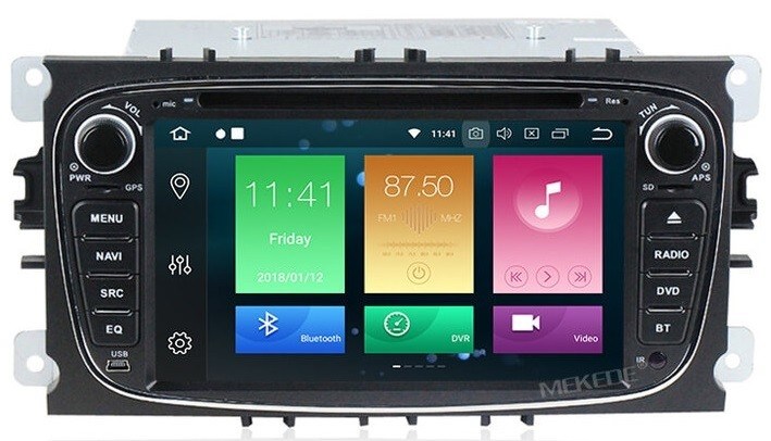 Магнитола для Ford Focus II, Mondeo, S-MAX, Galaxy, Tourneo, Transit Connect серебро на Android 10 - Carmedia MKD-7028S-P6
