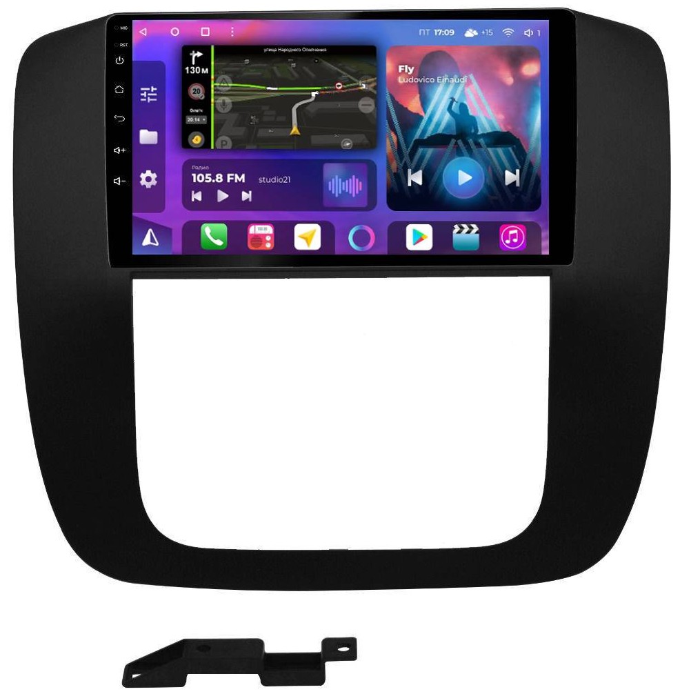 Штатная магнитола для Chevrolet Tahoe, GMC Sierra 2006-2014 на Android 13, QLED/2K, 4G - FarCar S500 Plus (1247M черная)