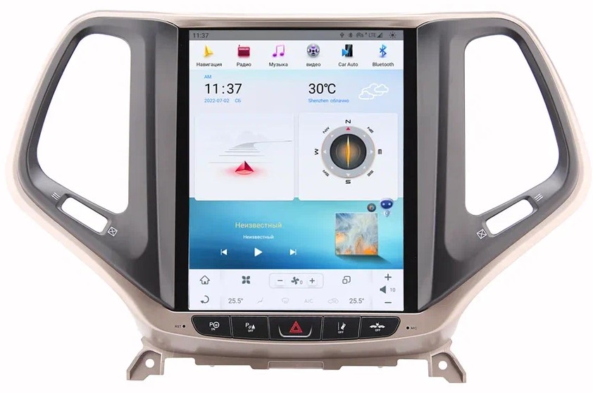 Магнитола Tesla для JEEP Cherokee 2014+ на Android 11 - Carmedia ZF-1018G-Q6