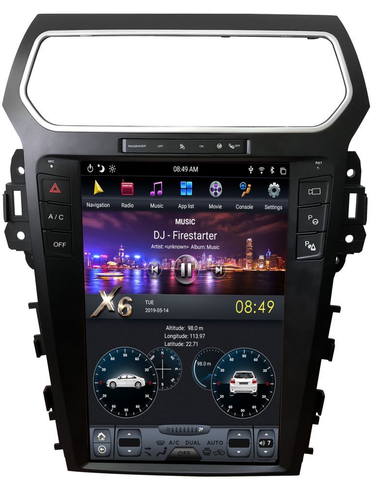 Магнитола Tesla для FORD EXPLORER 2017+ на Android 9.0 Carmedia ZF-1263-DSP