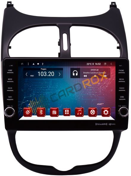 Штатная магнитола Peugeot 206 на Android 10 CARDROX FD-4614
