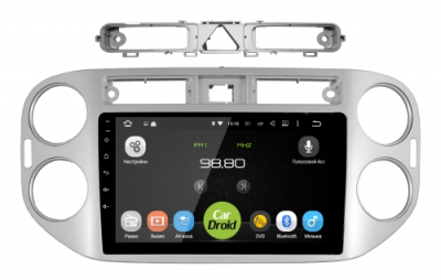 Штатная магнитола CarDroid RD-3704F для Volkswagen Tiguan (Android 10) Серебро