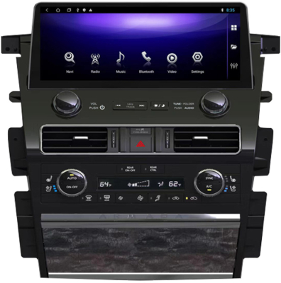 Магнитола Nissan Patrol Y62 2010-2019 на Android 12, 4G, Carplay - Parafar PF800L12