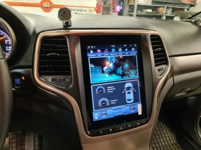 Магнитола Tesla для Jeep Grand Cherokee 2013+ черная на Android 13 Carmedia ZF-1217B-GE