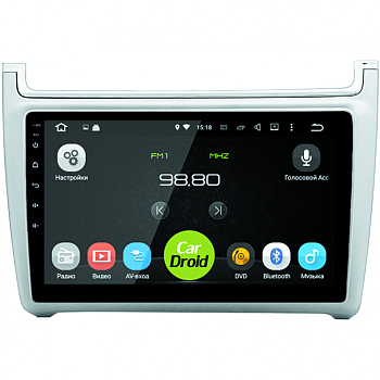 Штатная магнитола Roximo CarDroid RD-3707FS для Volkswagen Polo Silver (Android 10) DSP