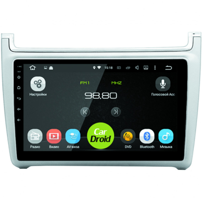 Штатная магнитола Roximo CarDroid RD-3707FS для Volkswagen Polo Silver (Android 10) DSP