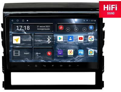 Автомагнитола штатная с 2K экраном Redpower 75201 на Android 10 для Toyota Land Cruiser 200 11-поколение, 2-рестайлинг (10.2015-06.2021)