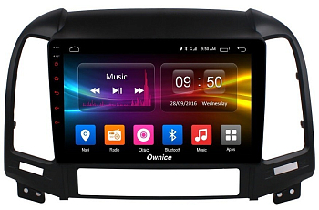 Штатная магнитола для Hyundai Santa Fe 2006-2012 (рамка 3 и 4 кнопки) на Android 10, DSP, HDMI, Интерьерная подсветка - Carmedia OL-9717-D