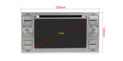 Штатное головное устройство Ford Focus 2 2005-2007, Transit 2006-2015, C-Max 2003-2010, Fusion 2005-2012 (230х120мм) серебро на Android 10 Carmedia MKD-F745S-P5