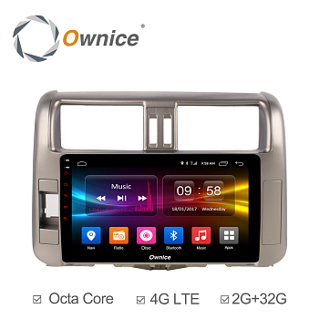 Штатная магнитола Ownice C500+ S9613P для Toyota Prado 150 2009-2013 (Android 6.0)