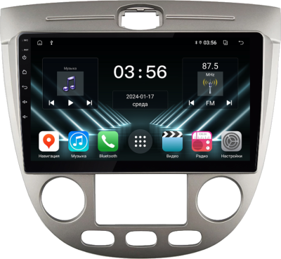 Штатная магнитола для Chevrolet Lacetti hatchback 2004-2013 климат, цвет серебро на Android 13 - FarCar (D/DX3038M хэтчбек серебро климат)