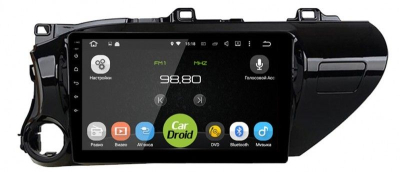 Штатная магнитола CarDroid RD-1119F для Toyota Hilux an120, 2015+ (Android 10)