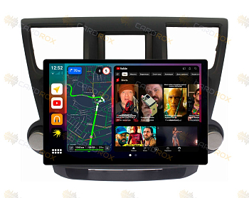 Штатная магнитола Toyota Highlander II 2008-2013 на Android 10, DSP, 4G, IPS, Carplay - Cardrox CD-4011-13 (11-13 дюймов)