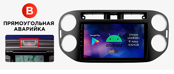 Штатная магнитола для Volkswagen Tiguan, 2011-2017 Black на Android 14 - Airoc RMN-3704B