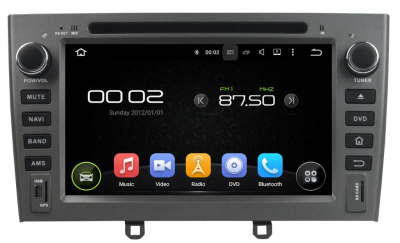 Штатная автомагнитола Android 10 Carmedia XN-7604g-P30 для Peugeot 408 2012+, 308 2008-2014, RCZ 2010-2015 серый