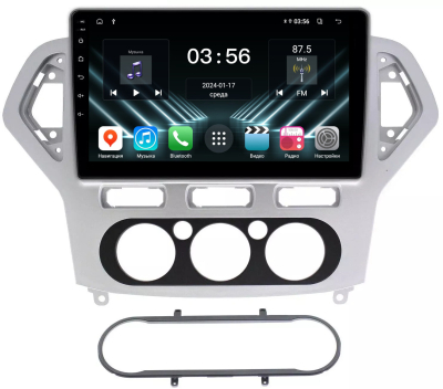 Штатная магнитола для Ford Mondeo 2006-2010 Серебро на Android 13 - FarCar (D/DX1231M серебро)