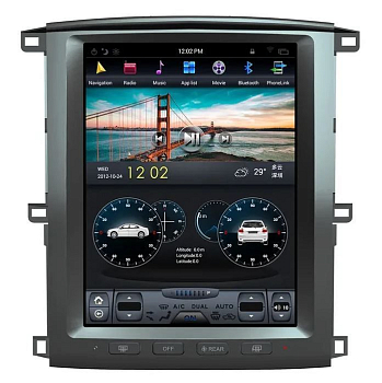 Магнитола Tesla для Toyota Land Cruiser 100 2002-2008 на Android 9.0 Carmedia ZF-1301-DSP