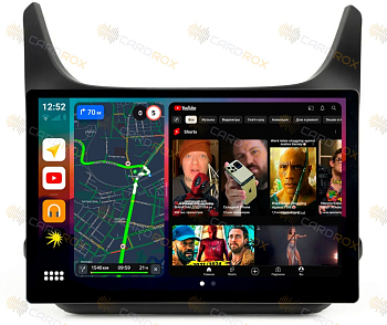 Штатная магнитола Chevrolet Cobalt 2013-2022 черный матовый на Android 10, DSP, 4G, IPS, Carplay - Cardrox CD-4745-13 (11-13 дюймов)