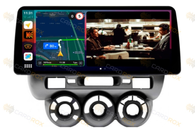 Штатная магнитола Honda Fit 01-07 с механической печкой (правый руль) на Android 10, DSP, 4G, IPS, Carplay - Cardrox CD-4280-12 (12 дюймов)