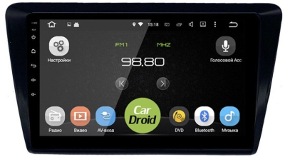 Штатная магнитола CarDroid RD-3207F для Skoda Rapid (Android 10)