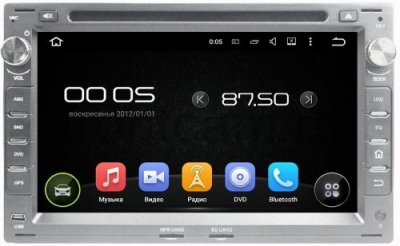 Штатное головное устройство для Volkswagen, Skoda (квадрат) на Android 8.0 Carmedia KDO-7009 серебро