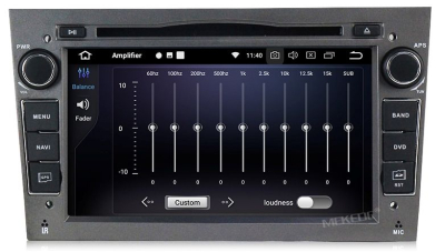 Штатное головное устройство OPEL Astra H, Vectra С, Corsa D, Antara, Vivaro, Meriva, Zafira (темно серый) на Android 10 Carmedia MKD-7408g-P6N