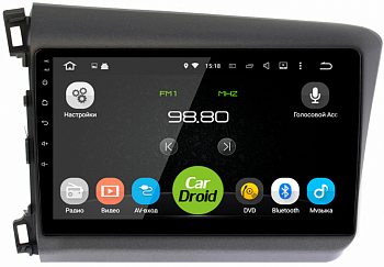 Штатная магнитола Roximo CarDroid RD-1921F для Honda Civic 9 4D, 2011-2015