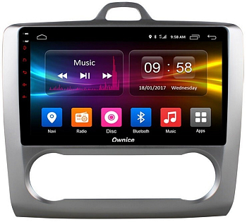 Штатная магнитола для Ford Focus II 2004-2011 с климат-контролем на Android 10, DSP, HDMI, Интерьерная подсветка - Carmedia OL-9201-A-D