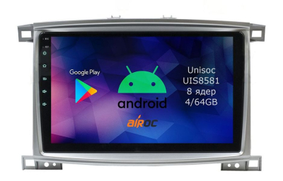 Штатная магнитола для Toyota Land Cruiser 100, 2002-2007 на Android 14 - Airoc RMN-1123