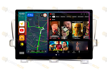Штатная магнитола Toyota Prius 30 2009-2015, левый руль, серебро на Android 10, DSP, 4G, IPS, Carplay - Cardrox CD-4139-13-LS (11-13 дюймов)