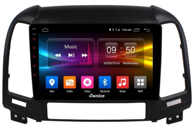 Штатная магнитола для Hyundai Santa Fe 2006-2012 (рамка 3 и 4 кнопки) на Android 12 (14), (QLED/2K) - Carmedia OL-9717-NPQU