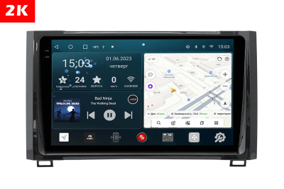 Автомагнитола штатная с 2K экраном Redpower 75181 на Android 10 для Toyota Tundra 2-й рестайлинг, 2 поколение, XK50 (02.2013-н.в.) чёрная