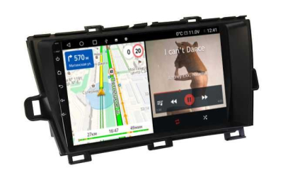 Штатная магнитола Toyota Prius 30 2009-2015, левый руль, черная на Android 11 - Cardrox CD-4139M-LB