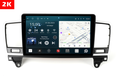 Автомагнитола штатная с 2K экраном RedPower 71270 Slim на Android 10 для Mercedes-Benz M-Class 3-поколение W166 (07.2011-10.2015)