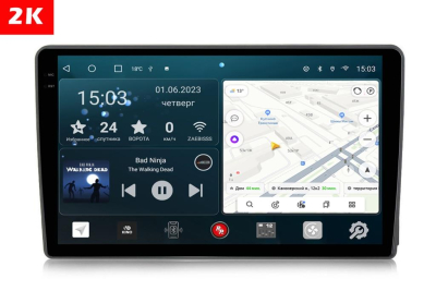 Автомагнитола штатная с 2K экраном RedPower 71235 Slim на Android 10 для Ford Focus 2-поколение (2004-2008)