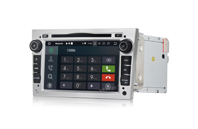Штатное головное устройство OPEL Astra H, Vectra C, Corsa D, Antara, Vivaro, Meriva, Zafira (серебро) на Android 10 Carmedia MKD-7408-P5-s