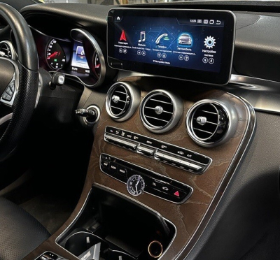 Монитор 10.25" для Mercedes-Benz C (W205) 2014-2018 NTG 5.0/5.1 на Android 12, 4G, Carplay - Parafar PF6118A12C8/128