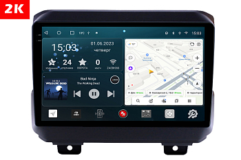 Автомагнитола штатная с 2K экраном Redpower 75272 на Android 10 для Jeep Wrangler 4-поколение JL (11.2017-н.в.)