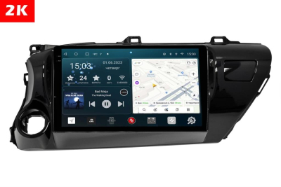 Автомагнитола штатная с 2K экраном Redpower 75186 на Android 10 для Toyota Hilux 8-поколение (05.2015-н.в.)