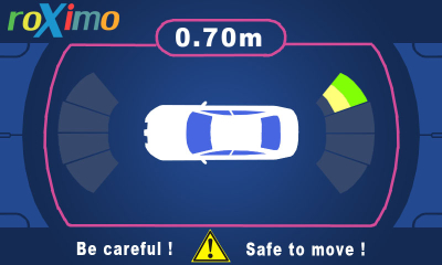 Парковочный радар с входом для 2х камер (Видеопарктроник) ROXIMO RPV-002