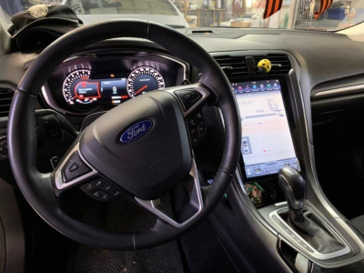 Магнитола Tesla для Ford Mondeo 5 2015+ кондиционер на Android 9.0 Carmedia ZF-1201-m-DSP