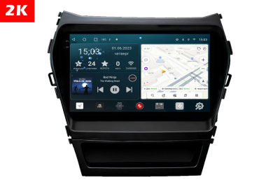 Автомагнитола штатная с 2K экраном Redpower 75210 на Android 10 для Hyundai Santa Fe 3-поколение DM (08.2012-01.2019)