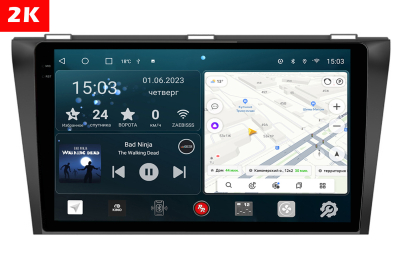 Автомагнитола штатная с 2K экраном RedPower 71013 Slim на Android 10 для Mazda 3 (2006-2009)