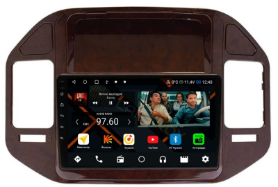 Штатная магнитола Mitsubishi Pajero 3 2000-2006 (под дерево) на Android 11 - Cardrox CD-4421M