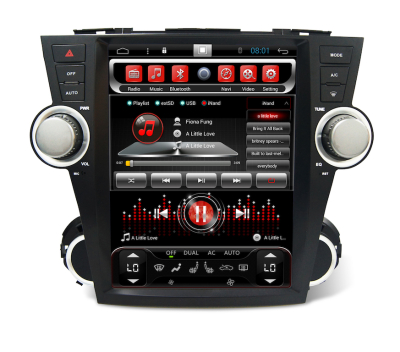 Головное устройство 12 дюймов TOYOTA Highlander 2007-2013 U40 Android 6.0 CARMEDIA SP-12107-T8 tesla-style